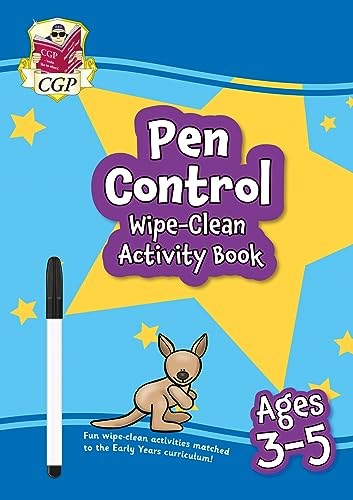 New Pen Control Wipe-Clean Activity Book for Ages 3-5 (with pen) (CGP Reception Activity Books and Cards)